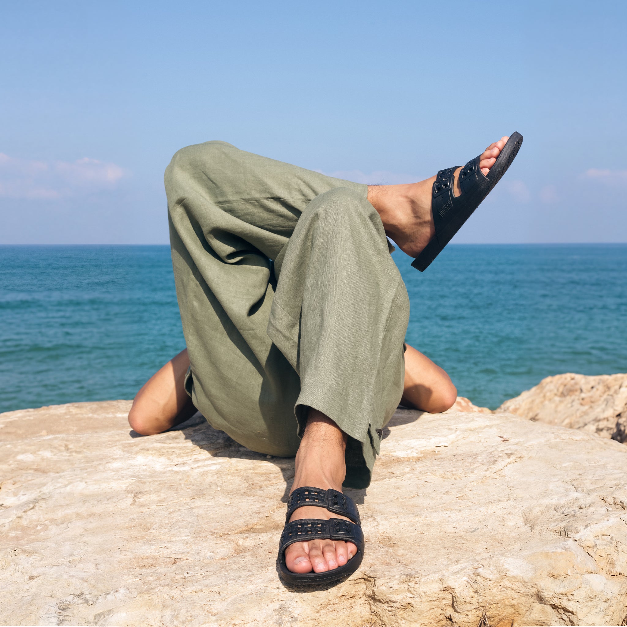 PAZ BLACK Slides – Freedom Moses