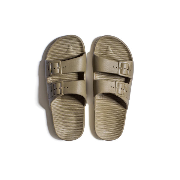 Buy shoes online - KHAKI Slides - Shop at Freedom Moses